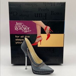 Just The Right Shoe Step Into Your Fantasies Gray Miniature Shoe by Raine